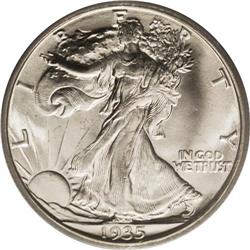 1935-D 50C MS66 PCGS. This is a notoriously poorly-pro 