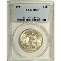 1944 50C MS67 PCGS. This Superb Gem is fully brilliant 