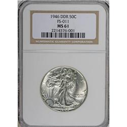 1946 50C Doubled Die Reverse MS61 NGC. FS-011. Fully b 