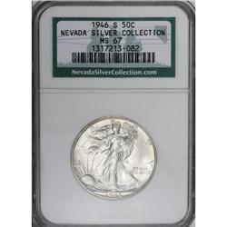 1946-S 50C MS67 NGC. Ex: Nevada Silver Collection. An 