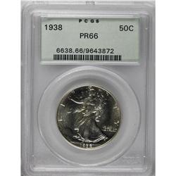 1938 50C PR66 PCGS. Glassy and untoned with sharp refl 