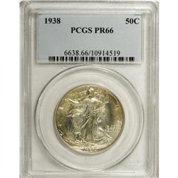 1938 50C PR66 PCGS. Original hazy tan color is seen ac 