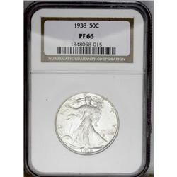 1938 50C PR66 NGC. A pleasing example with hazy toning 