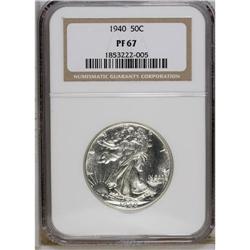 1940 50C PR67 NGC. Deeply reflective and essentially u 