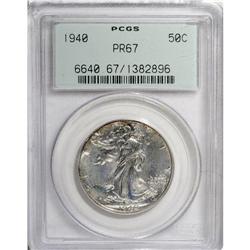 1940 50C PR67 PCGS. A moderately reflective Superb Gem 