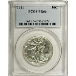 1941 50C PR66 PCGS. A pleasing Premium Gem specimen of 