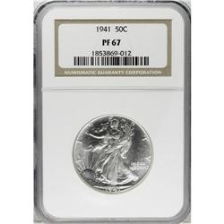 1941 50C PR67 NGC. A moderately reflective and virtual 