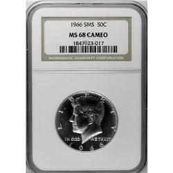 1966 50C SMS MS68 Cameo NGC. A gleaming and essentiall 