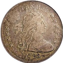 1798 S$1 Large Eagle, Knobbed 9 VF25 ICG. B-32, BB-91, 