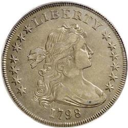 1798 S$1 Large Eagle XF40 PCGS. B-3, BB-94, R.5. Die S 