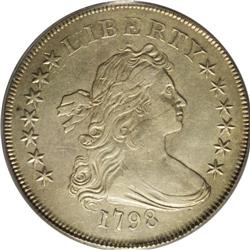 1798 S$1 Large Eagle XF40 PCGS. B-7, BB-95, R.5. Die S 