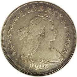 1798 S$1 Large Eagle VF20 ANACS. B-6, BB-96, R.3. Die 