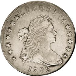 1798 S$1 Large Eagle XF45 NGC. B-17, BB-101, High R.5. 