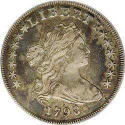 1798 S$1 Large Eagle, Wide Date VF35 ICG. B-20, BB-102 
