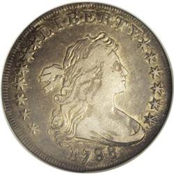 1798 S$1 Large Eagle, Wide Date, High 8 VF25 NGC. B-23 