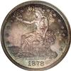 Image 1 : 1878 T$1 PR65 NGC. Beautiful aqua-blue, gold, and cham 