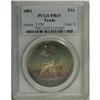 Image 3 : 1881 T$1 PR65 PCGS. The depth of mirrored reflectivity 