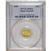 Image 1 : 1849 G$1 Open Wreath MS64 PCGS. Hints of light green m 