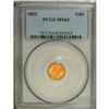 Image 3 : 1852 G$1 MS64 PCGS. Both sides of this Choice Mint Sta 