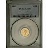 Image 1 : 1855 G$1 AU58 PCGS. Minor highpoint friction affects t 