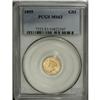 Image 3 : 1855 G$1 MS63 PCGS. Dazzling luster illuminates this m 