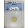 Image 1 : 1855-O G$1 AU50 ANACS. Traces of luster are noted in t 