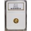 Image 3 : 1880 G$1 MS65 Prooflike NGC. The 1880 gold dollar has 