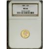 Image 1 : 1881 G$1 MS66 NGC. The high overall level of preservat 