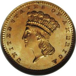 1888 G$1 MS67 NGC. A highly lustrous and suitably stru 