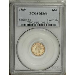 1889 G$1 MS64 PCGS. Choice with pleasing luster. The o 