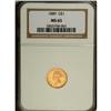 Image 3 : 1889 G$1 MS65 NGC. This exactingly struck Gem exhibits 