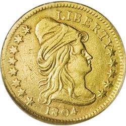 1804 $2 1/2 14 Star Reverse--Improperly Cleaned--NCS. 