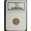 Image 1 : 1838 $2 1/2 AU55 NGC. Only one die variety is known fo 