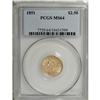 Image 3 : 1851 $2 1/2 MS64 PCGS. This near-Gem is well struck fo 
