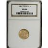 Image 3 : 1861 $2 1/2 New Reverse, Type Two MS66 NGC. A precisel 