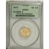 Image 1 : 1873 $2 1/2 Closed 3 MS62 PCGS. Well-defined overall w 