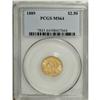 Image 1 : 1889 $2 1/2 MS64 PCGS. All of the design elements are 