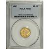 Image 1 : 1907 $2 1/2 MS64 PCGS. Frosted with two-toned amber t 