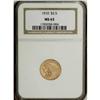 Image 1 : 1910 $2 1/2 MS63 NGC. A pretty wheat-gold piece that h 