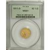 Image 3 : 1911-D $2 1/2 MS61 PCGS. The surfaces on this key Indi 