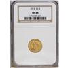 Image 1 : 1913 $2 1/2 MS64 NGC. Wheat-gold surfaces exhibit sati 