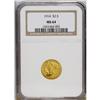 Image 3 : 1914 $2 1/2 MS64 NGC. Honey-gold and olive tones confi 