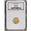 Image 1 : 1914-D $2 1/2 MS63 NGC. This bright wheat-gold example 