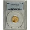 Image 1 : 1915 $2 1/2 MS63 PCGS. The subtly lustrous honey-gold 