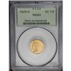 Image 1 : 1925-D $2 1/2 MS64 PCGS. The vivid butter-yellow surfa 