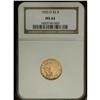 Image 1 : 1925-D $2 1/2 MS64 NGC. A softly lustrous honey-gold p 
