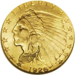 1926 $2 1/2 MS65 NGC. The 1926-P is one of the better- 