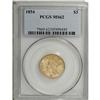 Image 3 : 1854 $3 MS62 PCGS. The yellow-gold surfaces have fresh 
