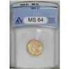 Image 3 : 1854 $3 MS64 ANACS. The 1854 may have the highest mint 