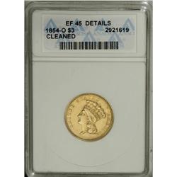 1854-O $3 --Cleaned--ANACS. XF45 Details. This better d 